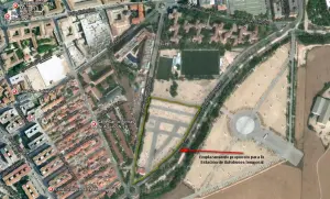 Plano de sección de una pequeña parte de Alcalá de Henares