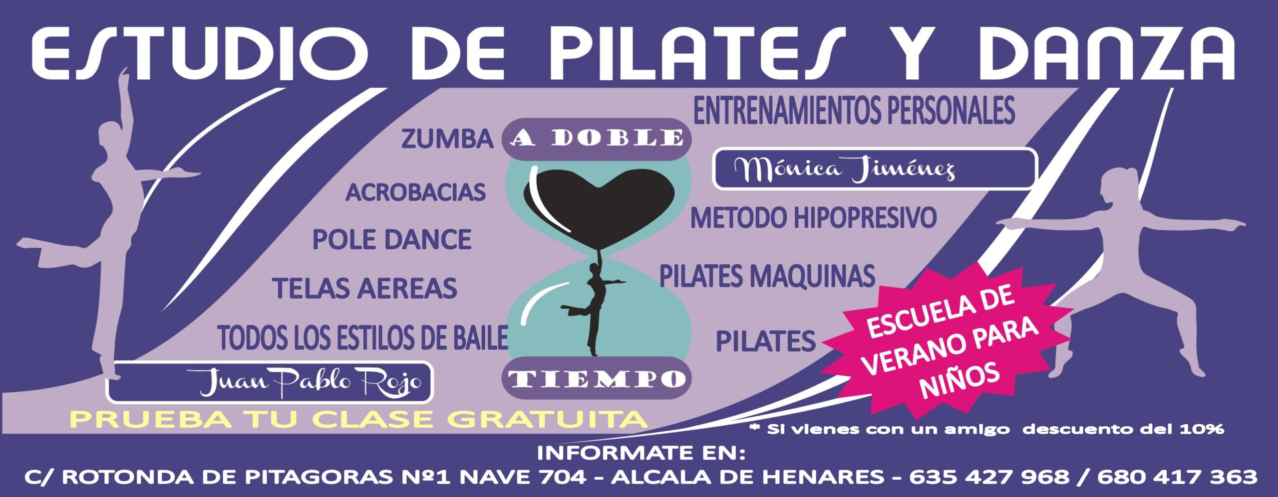 Cartel academia "A doble tiempo"