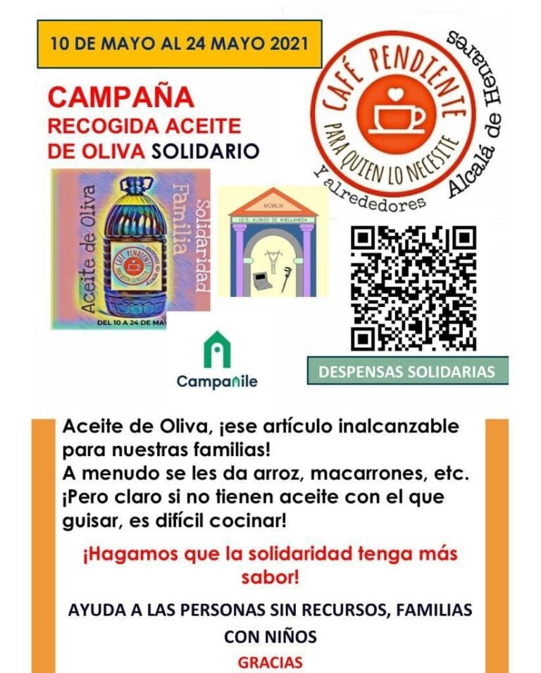 Cartel de recogida de aceite solidario