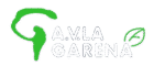 Logo con letras en blanco y fondo transparente de la AV La Garena