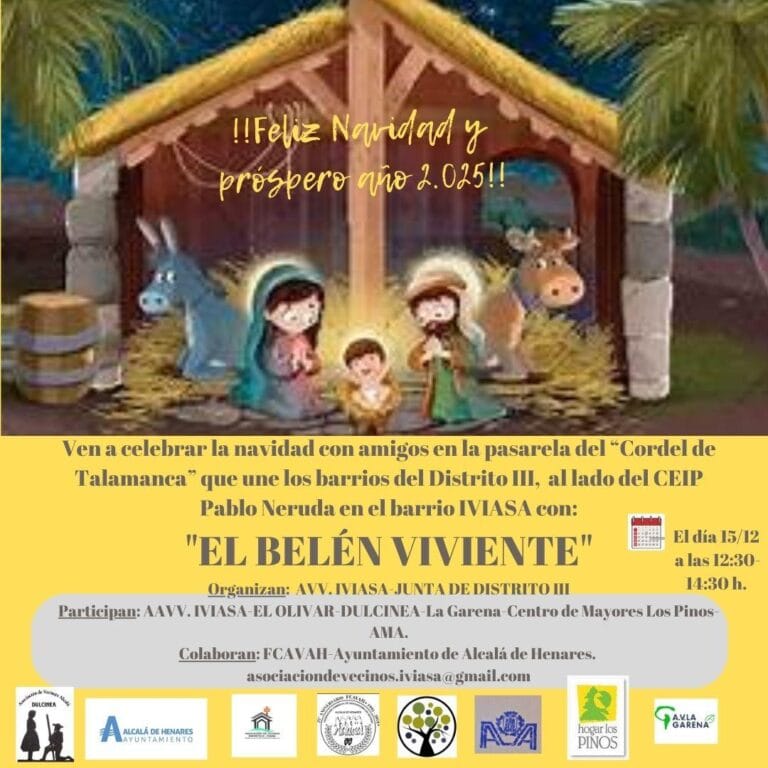 Cartel del Belén Viviente que tendrá lugar el 15 de diciembre de 2024