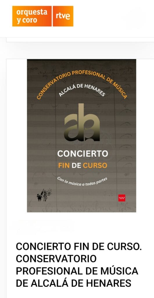 Cartel Concierto Fin de Curso CPM
